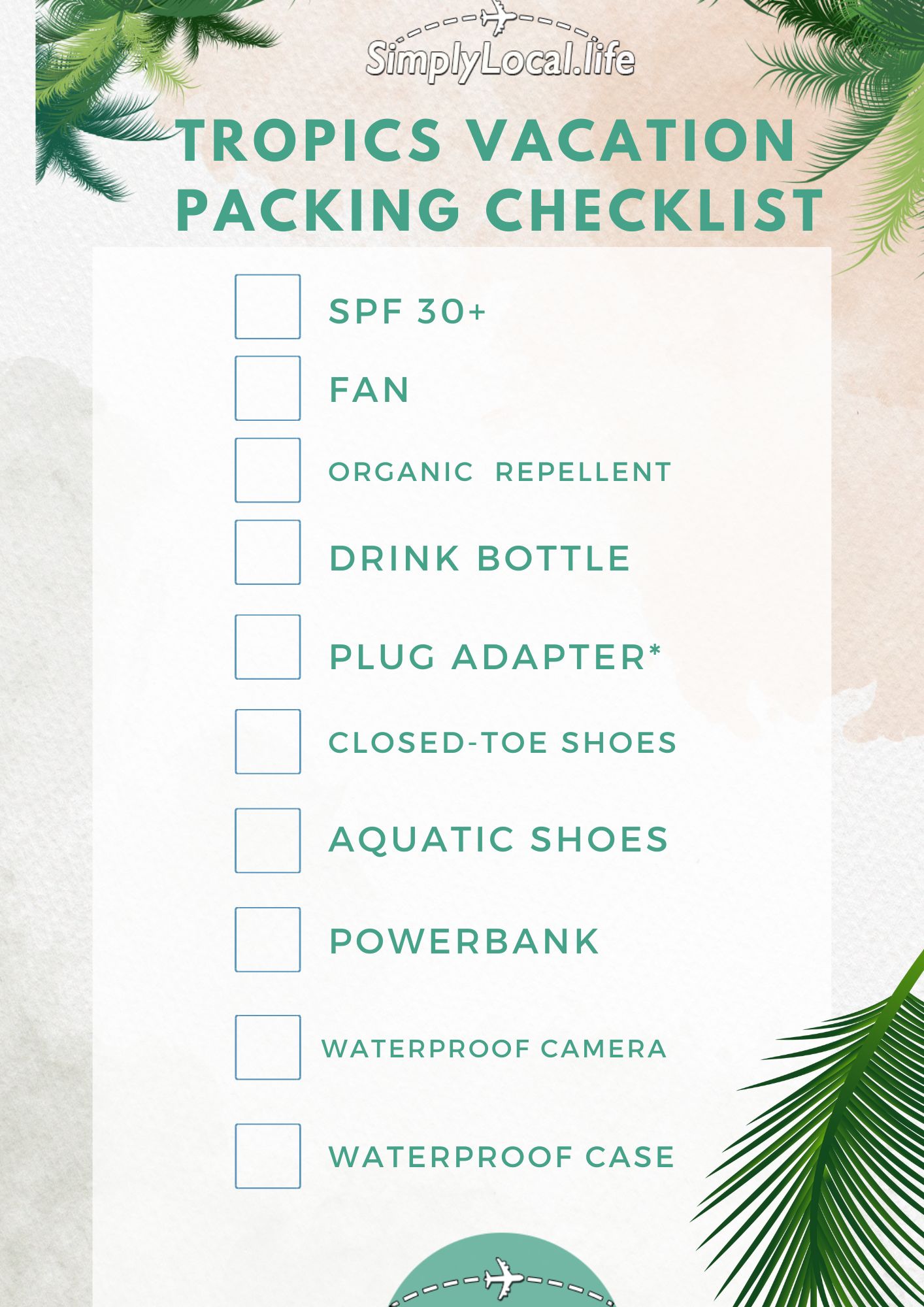 Tropical Vacation Packing List– Don't Leave These Top Travel Products ...